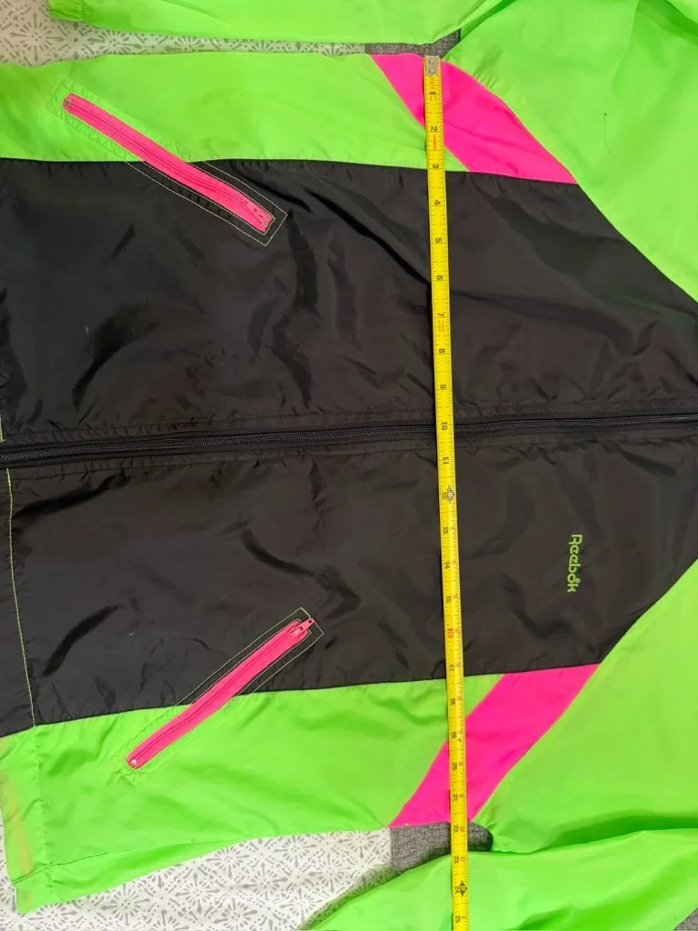 VTG 90s Reebok Sport Neon Colorblock Tracksuit Windbreaker Two Piece Set M